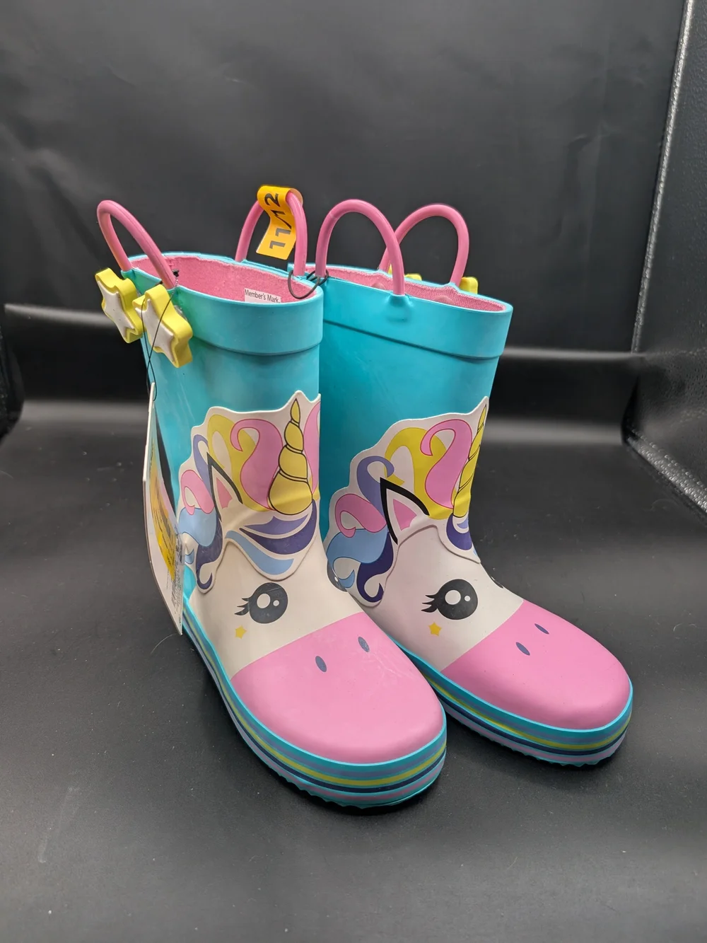 Kids Unicorn Rain & Snow Boots - Teal, Pink, White